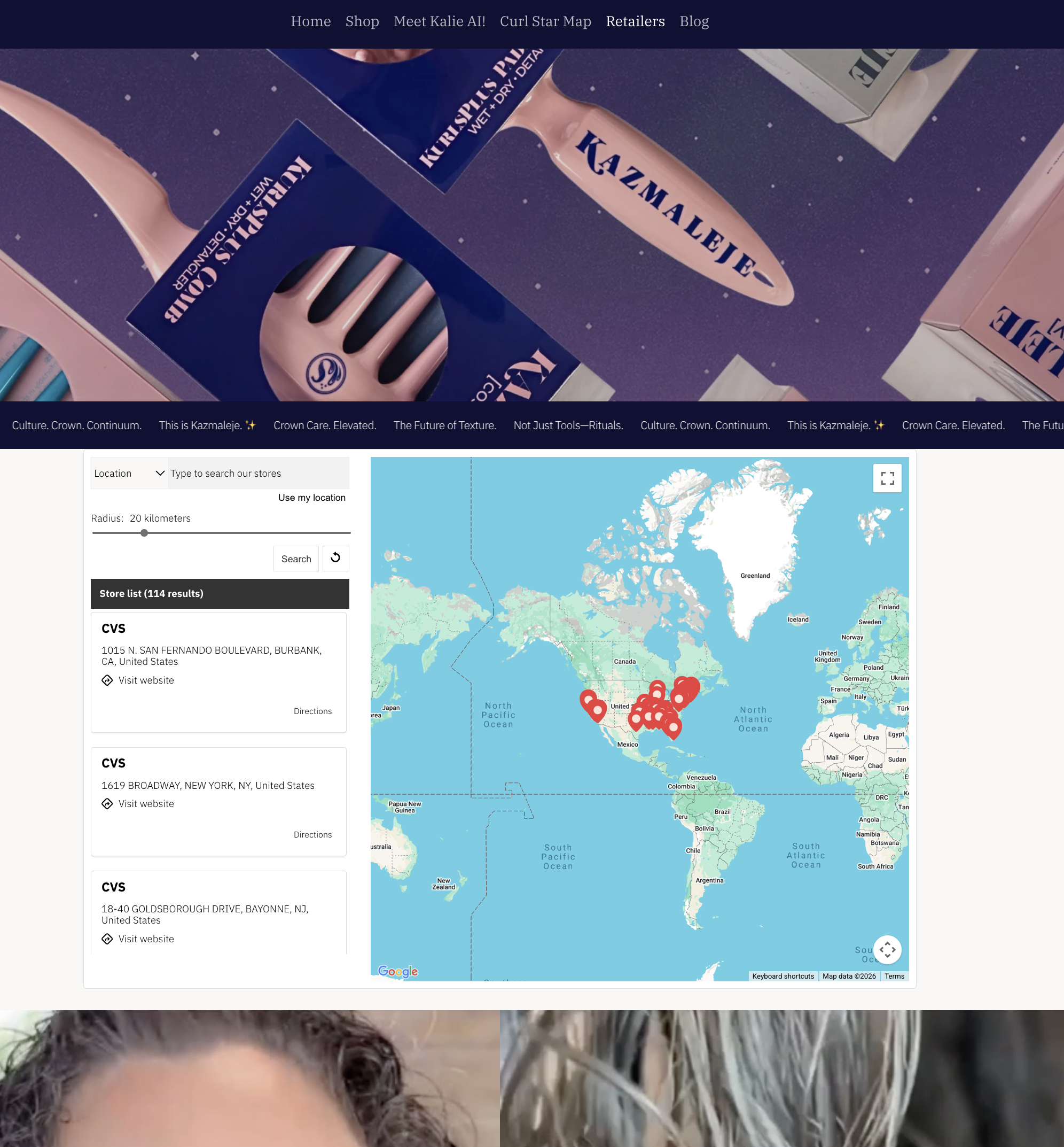 Example of a poorly designed store locator widget