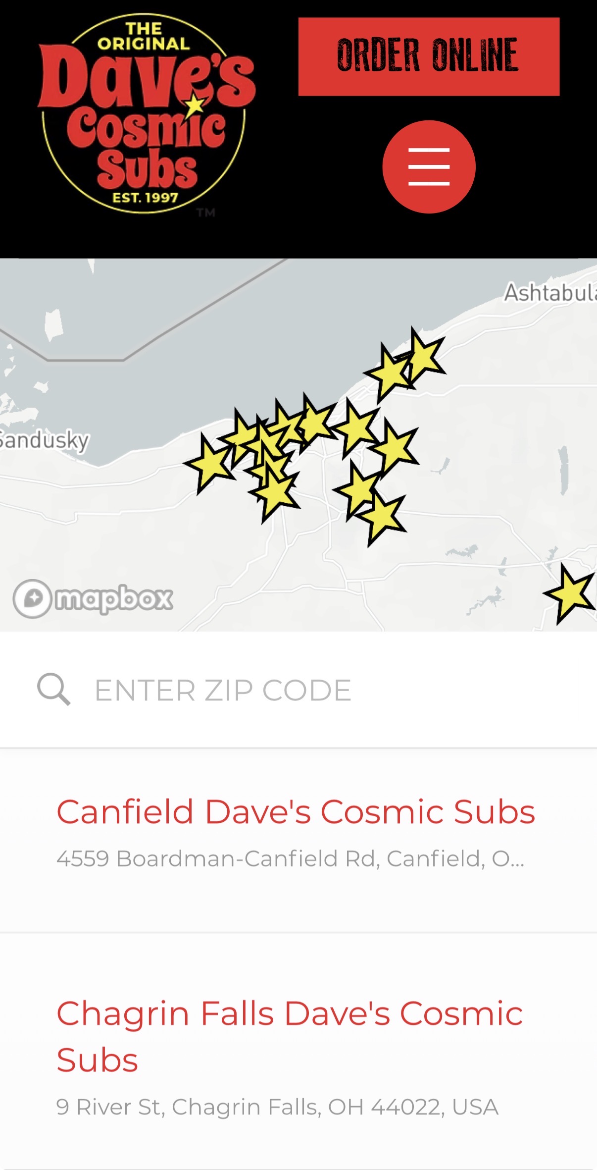 Store locator website example 2