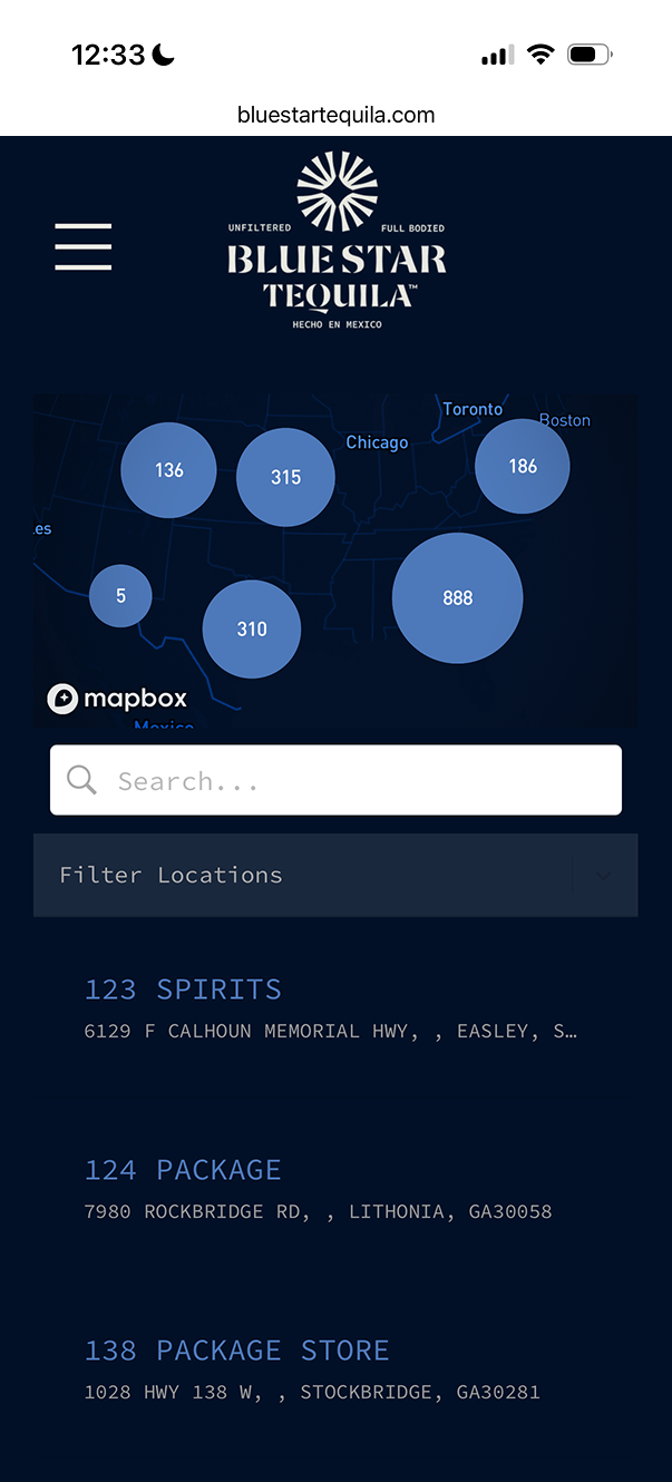 Store locator website example 5