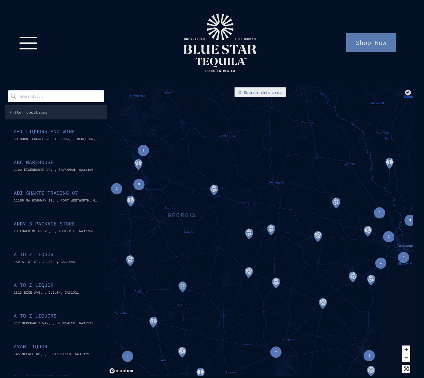 Store locator website example 6